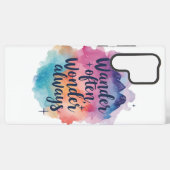 感動的な水彩画の旅のメッセージ SAMSUNG GALAXYケース (裏面横)