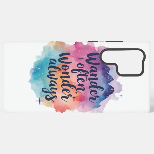 感動的な水彩画の旅のメッセージ SAMSUNG GALAXYケース (裏面横)