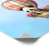 感動的な熱気球のパンダポスター印刷 ポスター (角)