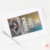 感動的な生命DoesntHave ToBeの完全なアライグマ 長方形シール (封筒)