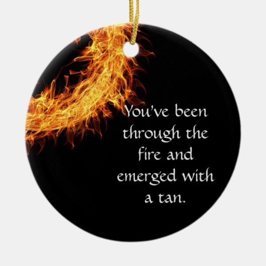 感動的な生存者メッセージ セラミックオーナメント (正面)