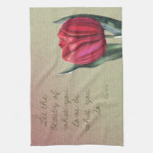 感動的な美しいのチューリップ キッチンタオル (縦)