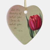 感動的な美しいのチューリップ セラミックオーナメント (右)