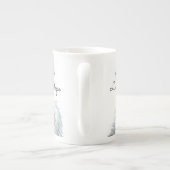 感動的な羽の骨灰磁器のマグ ボーンチャイナマグカップ (裏面)