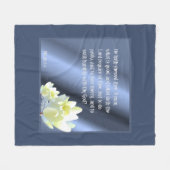 感動的な聖なる書物、経典の詩毛布 フリースブランケット (正面(横))