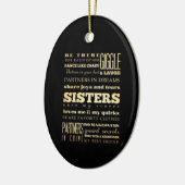 感動的な芸術-姉妹 セラミックオーナメント (左)