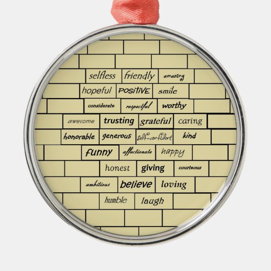 感動的な落書きのオーナメント メタルオーナメント (正面)