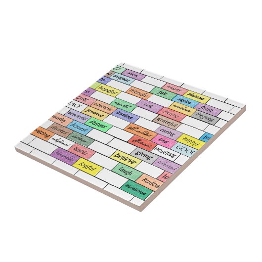 感動的な落書きのタイルの虹 タイル (側面)