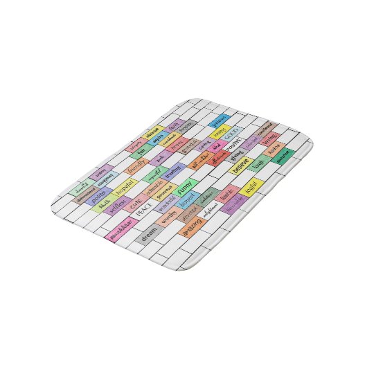 感動的な落書きのバス・マットの虹 バスマット (アングル)