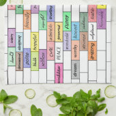 感動的な落書きの台所タオルの虹 キッチンタオル (折り畳み)