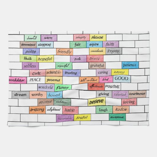 感動的な落書きの台所タオルの虹 キッチンタオル (横)