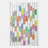 感動的な落書きの台所タオルの虹 キッチンタオル (縦)