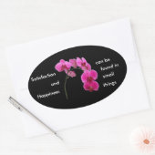 感動的な蘭 楕円形シール (封筒)