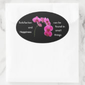 感動的な蘭 楕円形シール (バッグ)