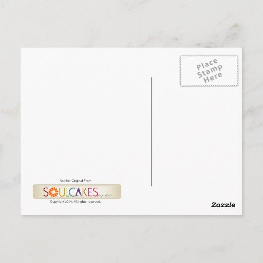 感動的な虹のシーン＆（オプション）名言PC ポストカード (裏面)