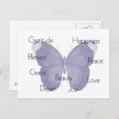 感動的な蝶 ポストカード (正面/裏面)