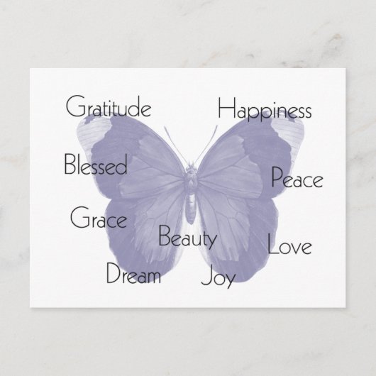 感動的な蝶 ポストカード (正面)