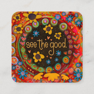 感動的な親切カード スクエア名刺