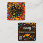 感動的な親切カード スクエア名刺 (正面/裏面)