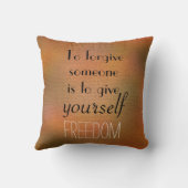 感動的な許しの引用文のリバーシブル クッション (裏面)