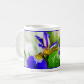 感動的な詩の朝のコーヒー・マグの花柄 コーヒーマグカップ (正面左)