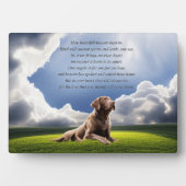 感動的な詩を添えた犬の追悼碑 美しい！ フォトプラーク (正面)