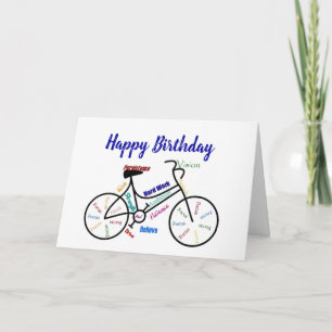 感動的な誕生日のバイク、サイクリング、スポーツ、趣味 カード