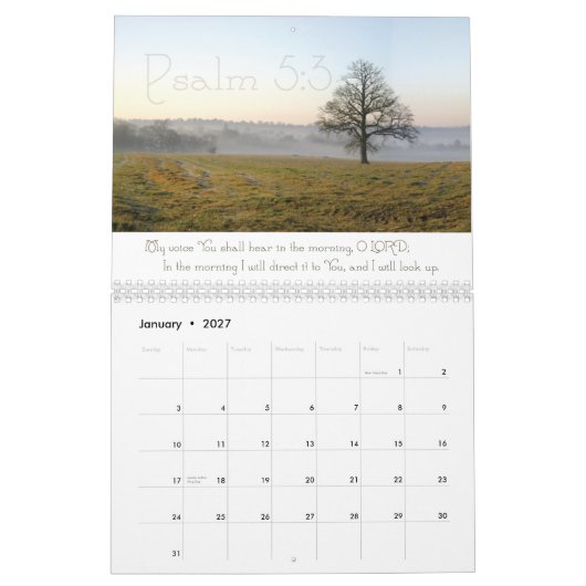 感動的な賛美歌の聖なる書物、経典のカレンダー2011年 カレンダー (1月 2027)