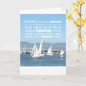 感動的な走行の単語 カード (黄色い花)