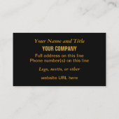 感動的な電球のカスタムな名刺 名刺 (裏面)