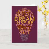 感動的な電球のカスタムな挨拶状 カード (黄色い花)