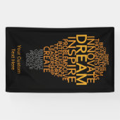 感動的な電球のカスタムの旗 横断幕 (横)