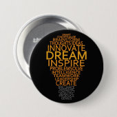 感動的な電球のカスタムボタン 缶バッジ (正面&裏面)