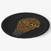 感動的な電球の紙皿 ペーパープレート (アングル)