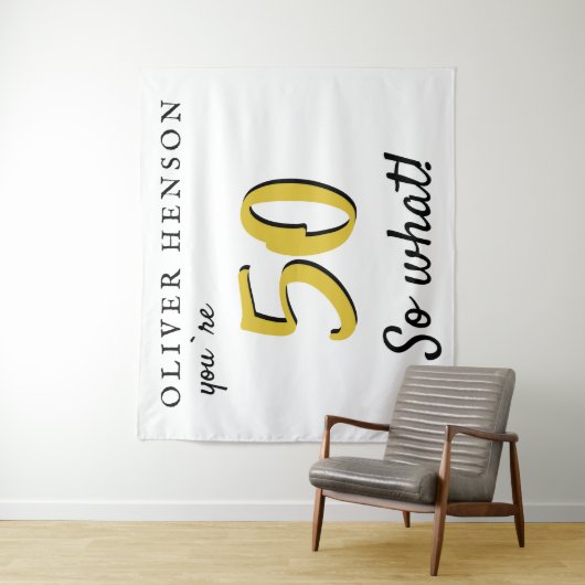 感動的な50歳の誕生日パーティーの背景 タペストリー (インサイチュ)