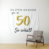 感動的な50歳の誕生日パーティーの背景 タペストリー (インサイチュ(横))