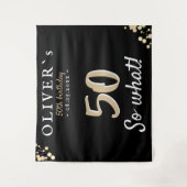 感動的な50歳の誕生日パーティー背景 タペストリー (正面)