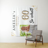 感動的な60歳の誕生日写真用背景 タペストリー (インサイチュ)