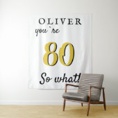 感動的な80歳の誕生日パーティー背景 タペストリー (インサイチュ)