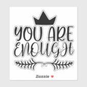 感動的な「あなたは十分に価値がある」ポジティブな言葉 シール (シート)