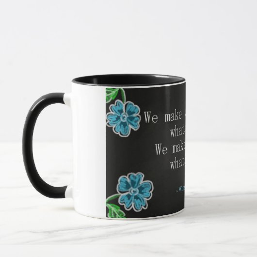 感動的なChurchillの生命引用文 マグカップ (左)