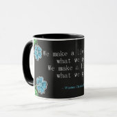 感動的なChurchillの生命引用文 マグカップ (正面左)