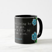 感動的なChurchillの生命引用文 マグカップ (正面右)