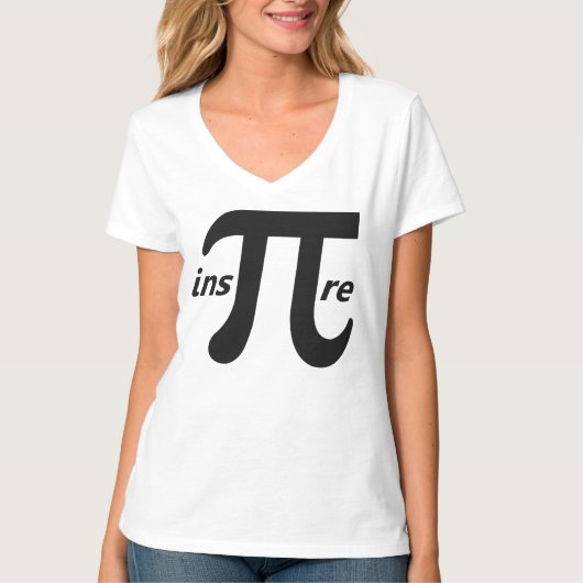 感動的なPiの記号をインスパイア Tシャツ (正面)