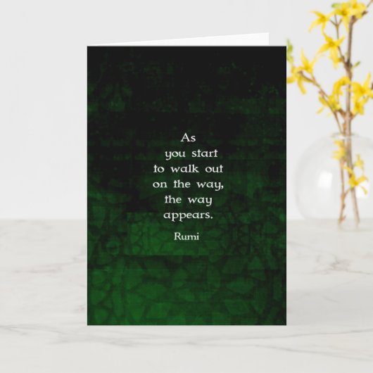 感動的なRumi信頼の引用文を持っています カード (黄色い花)