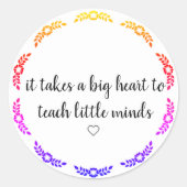 感動的の教え引用文 ラウンドシール (正面)