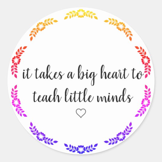 感動的の教え引用文 ラウンドシール (正面)