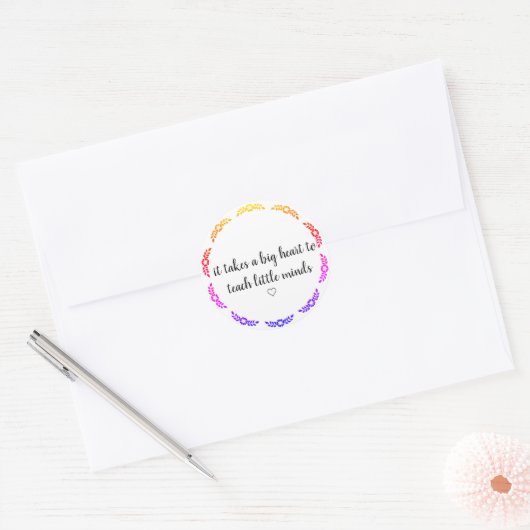 感動的の教え引用文 ラウンドシール (封筒)