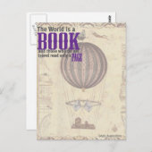 感動的はがき：世界は本… ポストカード (正面/裏面)