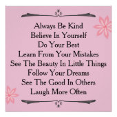 感動的やる気を起こさせるカスタム引用文色 ポスター (正面)